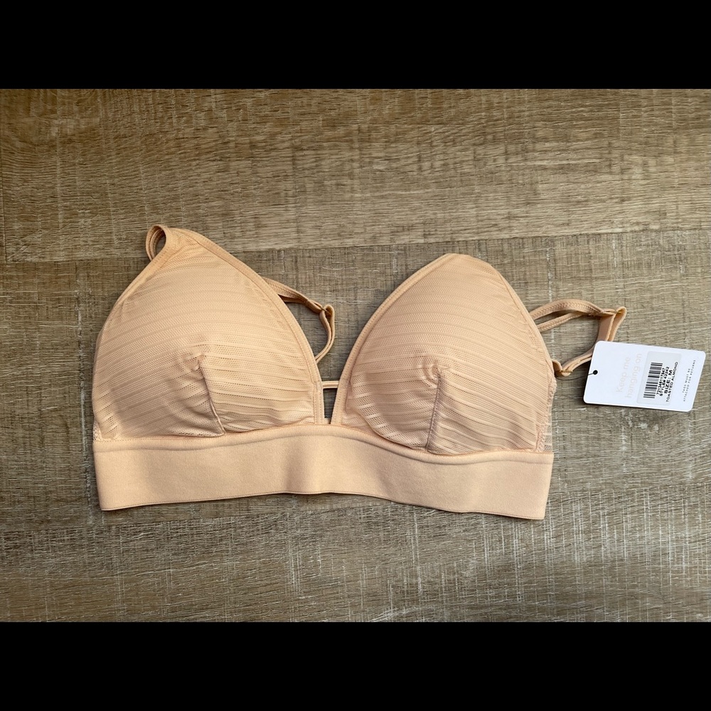 LIVELY Stripe Mesh Bralette